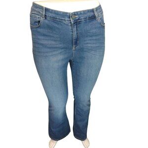 Blue Flare Leg Pants – 67% Cotton, 25% Polyester, 6% Rayon, 2% Spandex